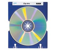 HAN 9201-14, CD-binder MAX-Tray. Practical and professional, for 1 CD, with labels, pack of ten, blue
