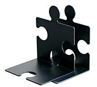HAN 9212-13, CD rack/bookend PUZZLE. Modern, innovative and very stable. Random interlinking. Set of 2, black