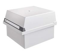 HAN 954-11, Card filing box A4 landscape. Innovative, attractive design holds 1,300 cards, readjustable lid supplied with large inscription label, light-grey