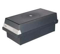 HAN 956-13, Card filing box A6 landscape. Innovative, attractive design holds 1,300 cards, readjustable lid supplied with large inscription label, black