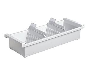 HAN 957-0-11, Card index tray A7 landscape. Innovative, attractive design holds 1,300 cards, supplied with 2 support plates with clear file clips, light-grey