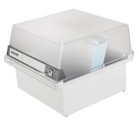 HAN 965-S-631, Card filing box Special Edition A5 landscape. Innovative, attractive design holds 800 cards with lock, readjustable lid supplied...