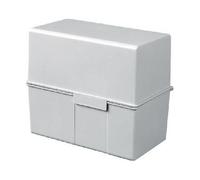 HAN 977-11, Card index box A7 landscape. Innovative, attractive design holds a maximum of 300 cards with steel hinge, light-grey - various colours to choose from