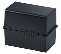 HAN 977-13, Card index box A7 landscape. Innovative, attractive design holds a maximum of 300 cards with steel hinge, black - various colours to choose from