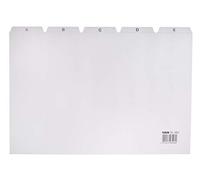 HAN 984, Tab A - Z, A4 landscape, 25 pcs. Guide cards for card index boxes and trays, grey