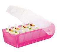 HAN 997-663, CROCO Flashcard Index Box. For learning vocabulary in an ingeniously simple way, A7, translucent pink