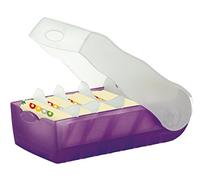 HAN 997-673, CROCO Flashcard Index Box. For learning vocabulary in an ingeniously simple way, A7, translucent-purple
