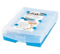 HAN 9988-643, CROCO 2-6-19 System flashcard file. The vocabulary learning system that helps you remember by reinforcing what you've already learnt, translucent blue