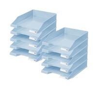 HAN Classic Letter Tray, Pack of 10, Modern, Stackable Shelf in Fresh Design up to A4/C4 Format, 1027-X-884, Pastel Blue