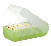 Han Croco 997 Box of 100 x Index Cards, A7 Landscape with 5 Support Plates transluzent-grün