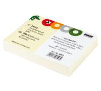 HAN Croco Index Cards - 10 Packs of 100 Pieces, A7 Landscape, Coloured Printed, Sturdy Yellow Cardboard with Four Colourful Circles for Ticking, Colour Yellow, 9813