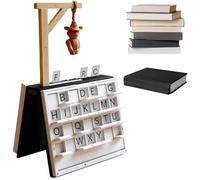 Han-gman Game, Magnetic Han-gmen Mystery Word Guessing Game, Magnetic Game, Ha-ngman Board Game Book, Guess the Word Before Hank Hangs, 3D Printed With Book Design for Home, Travel, Holiday, Party