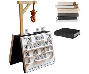 Han-gman Game, Magnetic Han-gmen Mystery Word Guessing Game, Magnetic Game, Ha-ngman Board Game Book, Guess the Word Before Hank Hangs, 3D Printed With Book Design for Home, Travel, Holiday, Party