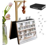 Han-gman Game, Portable Playbook H-angman Magnetic Game, 3D Printed Mystery Word Guessing Game, Guess the Word Before Hank Hangs Board Games, Family Games for Kids Adults Home Travel Holiday Party