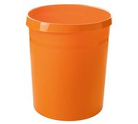 HAN Grip Waste Paper Bin, 15 Pieces, Stylish and Elegant Rubbish Bin for The Office, Sturdy Waste Bin, 18 Litre Volume, 18190-51, Orange