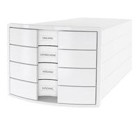 Han Impuls Drawer Box DIN A4/C4 4 Closed Drawers White