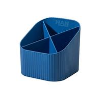 HAN Karma 17248-16 Desk Holder with 4 Compartments Environmentally Friendly 80-100% Recycled Material Pen Holder Eco Blue