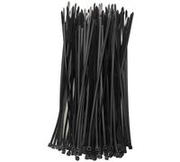HAN-LBG Cable Ties Black 250mm X 4.8mm 100 Pack, Self Locking Zip Ties Heavy Duty with 48lb Tensile Strength Nylon Plastic Wire Ties Wrap Long for Home Office Garden DIY