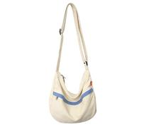 HAN-LBG Crossbody Hobo Bag for Women Men, Casual Canvas Mens Shoulder Bag with Adjustable Straps Lightweight Messenger Tote Bags for Travel Hiking Work