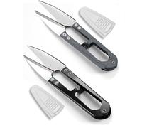 HAN-LBG Pack of 2 Bonsai Scissors, Mini Secateurs and Threading Scissors for Buds Leaves Flowers Stitches Embroidery Knitting Crafts