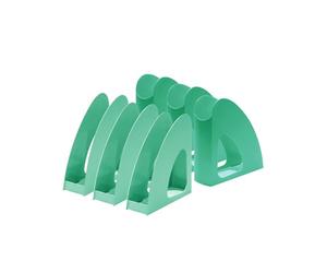 HAN Magazine File Re-Loop - 1 Piece, Say Yes to 100% Recycled Magazine Rack, Standing Folder, Modern, Young Design for DIN A4/C4 Documents, 76 x 239 x 256 mm, 16218-905, Green