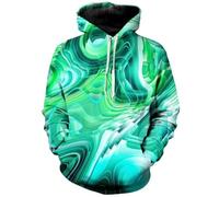 HAN MAN XIU Abstract Graphic 3D Printed Hoodie for Boys and Girls, Long-Sleeved Casual Oversized Sweatshirt