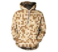 HAN MAN XIU Autumn/Winter 3D Camouflage Pattern Printed Hoodie for Men and Women - Relaxed Fit Streetwear Sweatshirt