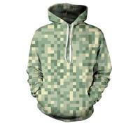 HAN MAN XIU Autumn/Winter 3D Camouflage Pattern Printed Hoodie for Men and Women - Relaxed Fit Streetwear Sweatshirt