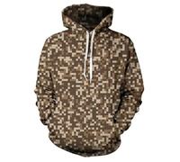 HAN MAN XIU Autumn/Winter 3D Camouflage Print Hooded Sweatshirt for Men and Women - Relaxed Fit Streetwear