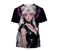 HAN MAN XIU Cartoon Maiden Warrior 3D printed T-shirt summer boys and girls casual loose round neck short sleeve top