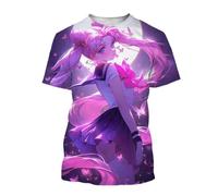 HAN MAN XIU Cartoon Maiden Warrior 3D printed T-shirt summer boys and girls casual loose round neck short sleeve top