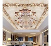 HAN MAN XIU Ceiling 3D Wallpaper Classical Relief Marble Mural Living Room Ceiling Decorative Art wall Covering