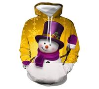 HAN MAN XIU Christmas Series Creative Pattern Sweatshirt 3D Printed Loose Comfortable Sports Casual Hoodie for Men and Women