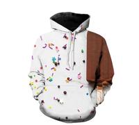 HAN MAN XIU Fun 3D-printed lollipop donut bread hooded sweatshirts for men and women in street style
