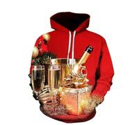 HAN MAN XIU Fun 3D-printed lollipop donut bread hooded sweatshirts for men and women in street style