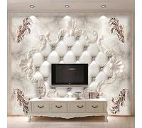 HAN MAN XIU Mural 3D Living Room Wallpaper Soft Pack Marble Embossed wall Covering Bedroom wall Art Decoration