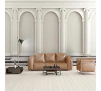 HAN MAN XIU Self Adhesive PVC Mural 3D Living Room Wallpaper Relief Roman Column Arch wall Covering Bedroom wall Art Decoration