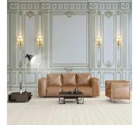 HAN MAN XIU Self Adhesive PVC Murals 3D Wallpaper Three-Dimensional European Style Gypsum Embossed Interior Background Wall Art Stickers Bedroom Living Room Wall Paintings