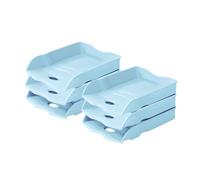 HAN Re-Loop 10298-884 Letter Trays 100% Recycled Pack of 6 Pastel Blue