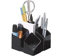 HAN Scala Desk Tidy. Exclusive, Glossy, Expandable. 4 Compartments, Black