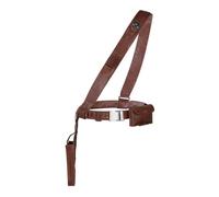 Han Solo Costume Belt Holsters Brown Leather Adjustable Shoulder Strap Waist for Adult Men Cosplay Halloween Accessory, Brown Leather Belt, 41.7-46.5W L