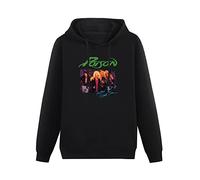 HAN XIANYAN 80'S Nothin But A Good Time Poison Glam Hair Metal Rock Band Men Black Cotton Hoodies Print Unisex Sweatshirts S