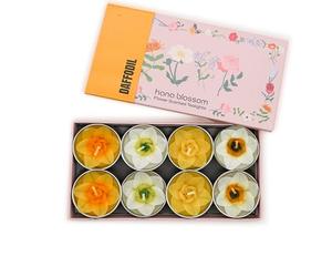 Hana Blossom Handmade Fair Trade Scented Daffodil Tea Light Candle in Designs Gift Set