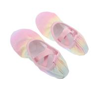 HANABASS 1 Pair Ballet Dance Shoes: Breathable Girls' Ballet Flats Toddler Yoga Shoes for Preschool Dance Practice - Comfortable Gymnastics Slippers Pink