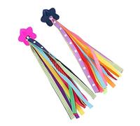 HANABASS 1 Pair Straight Driving Ribbon Boy Tie Handlebar Ribbons Bicycle Handlebar Tassels Accessory Green Streamer Fringe Fabric Grips Tail Bicycle Tassel Ribbons Cartoon Handlebars