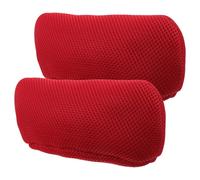 HANABASS 1 Pair Underarm Crutch Pads with Thick Sponge Padding, Breathable Red Mesh Covers, Comfortable Non-Slip Crutch Accessories for Relief and Extended Mobility