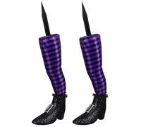 HANABASS 1 Pair Witches Legs Halloween Decorations Yard Stakes Wreath Creepy Sidewalk Sign Halloween Witch Decorations Garden Accessories
