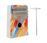 HANABASS 1 Set Creative Kalimba Thumb Piano Portable Key Finger Instrument with Stickers for Beginners Easy to Play Melodious Tunes Durable Spruce Design Compact Storage