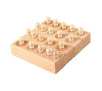 HANABASS 1 Set Educational Wooden Cylinder Blocks Premium Montessori Plaything for Boys Interactive Family Fun Early Learning Development Safe for All Ages