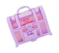 HANABASS 1 Set Makeup Kit with Box Simulation Cosmetic Supplies for Pretend Play Safe and Makeup for Birthday for Little Princesses Color